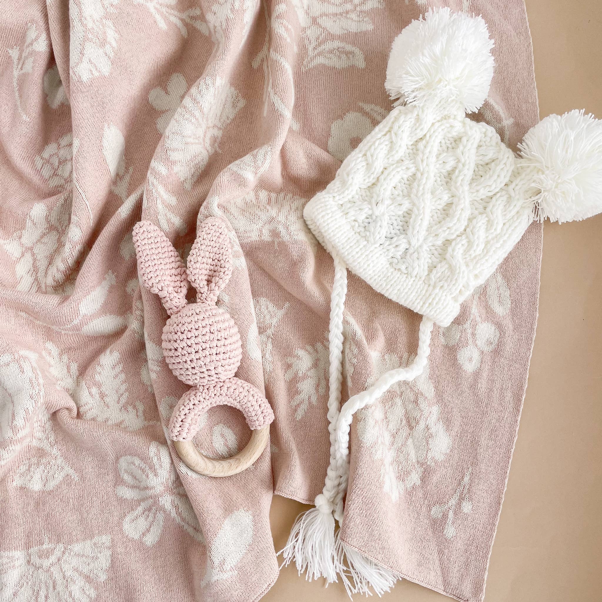 Teether Bunny Crochet Rattle