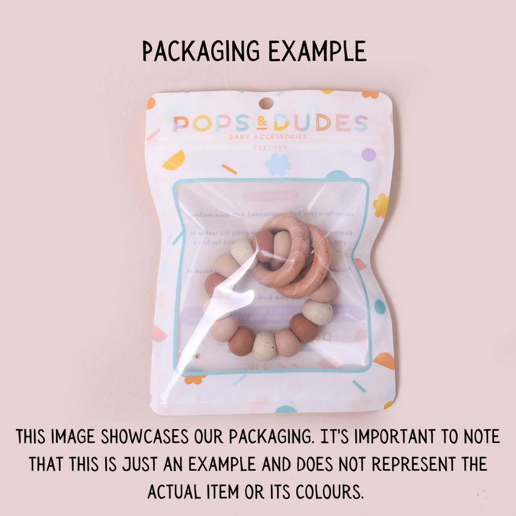 Dove Grey Silicone and Beechwood Teether