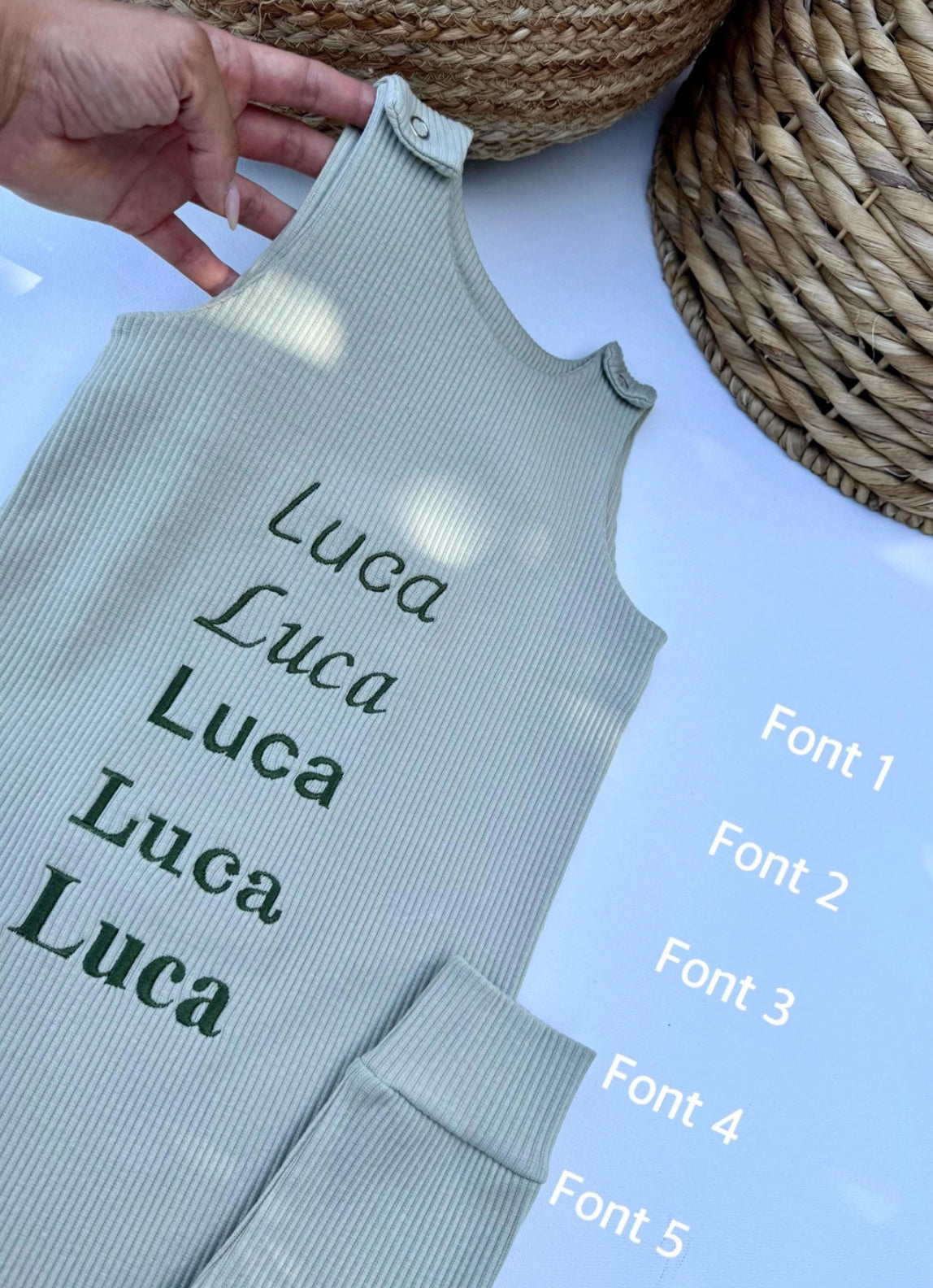 Personalised Embroidered Dungarees Reindeer