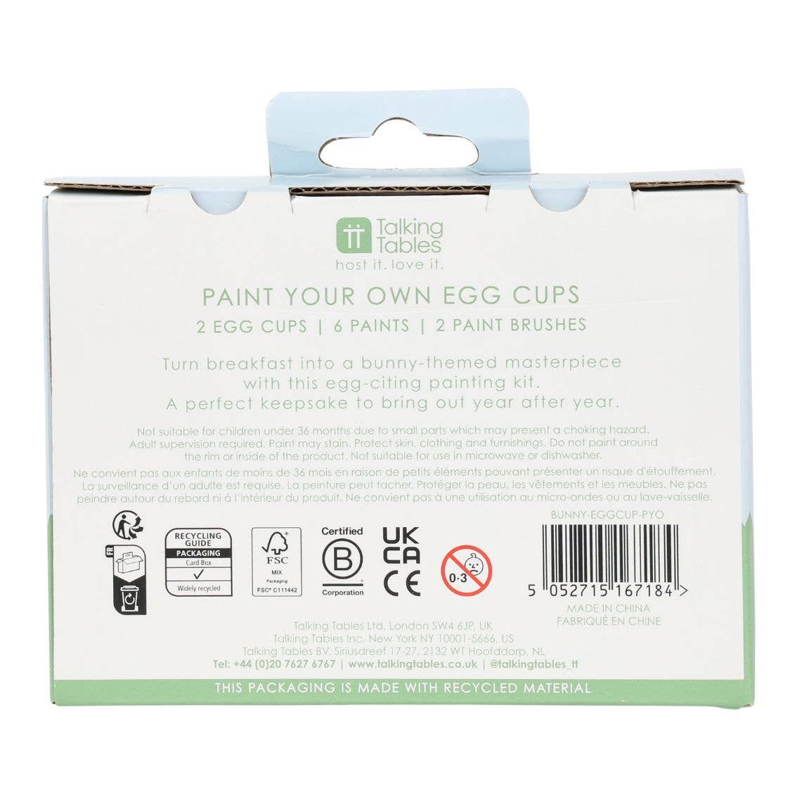 Paint Your Own Ceramic Easter Egg Cup - 2 Pack | Craft |