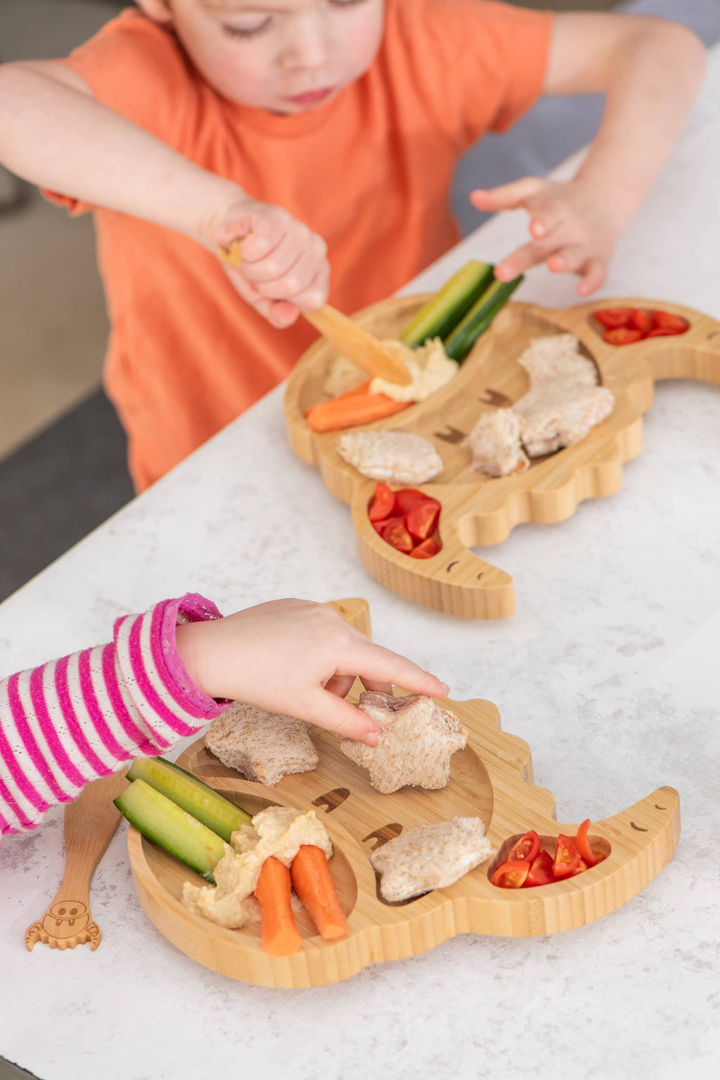 Baby Coo  - Highland Cow Bamboo Suction Plate & Gift Box