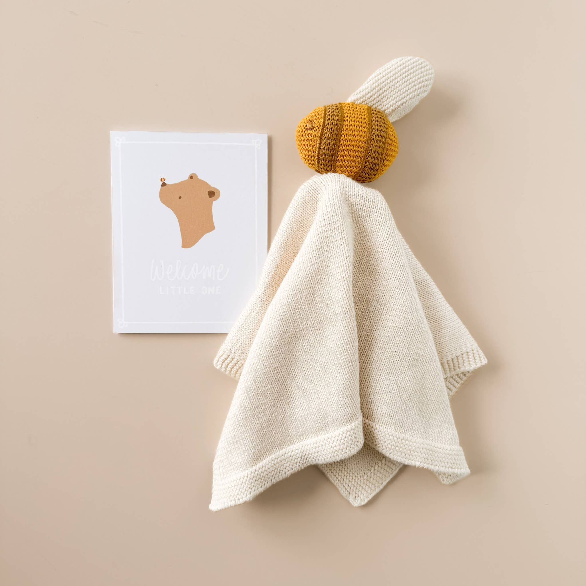 Lovey Bee Cream Cuddle Cloth