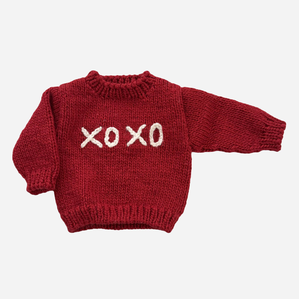 XOXO Sweater Red Baby Girls Kids Love Valentine's Sweater 12-24M