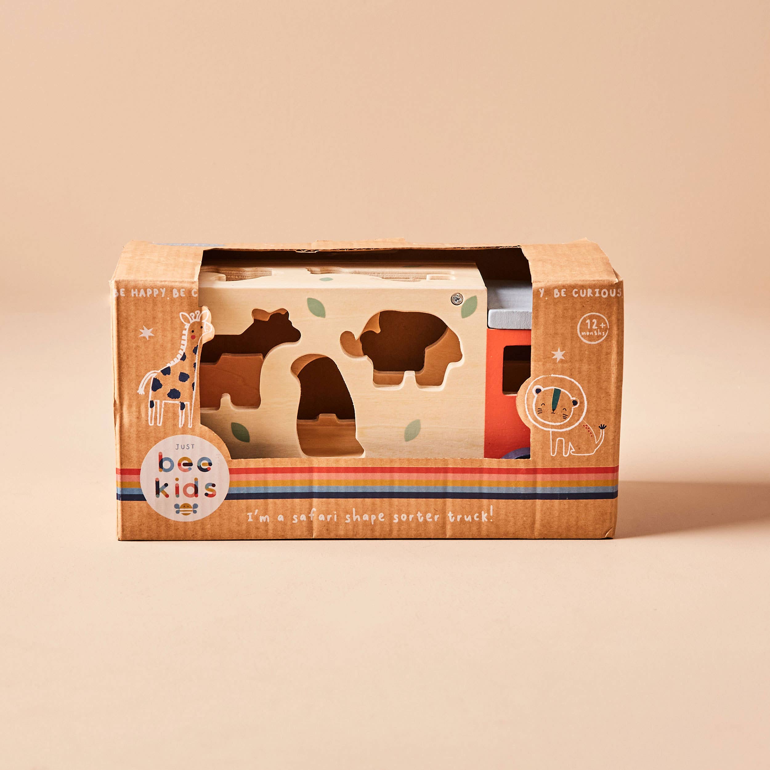 Just Bee Kids Wooden Safari Jeep Shape Sorter Toy FSC®