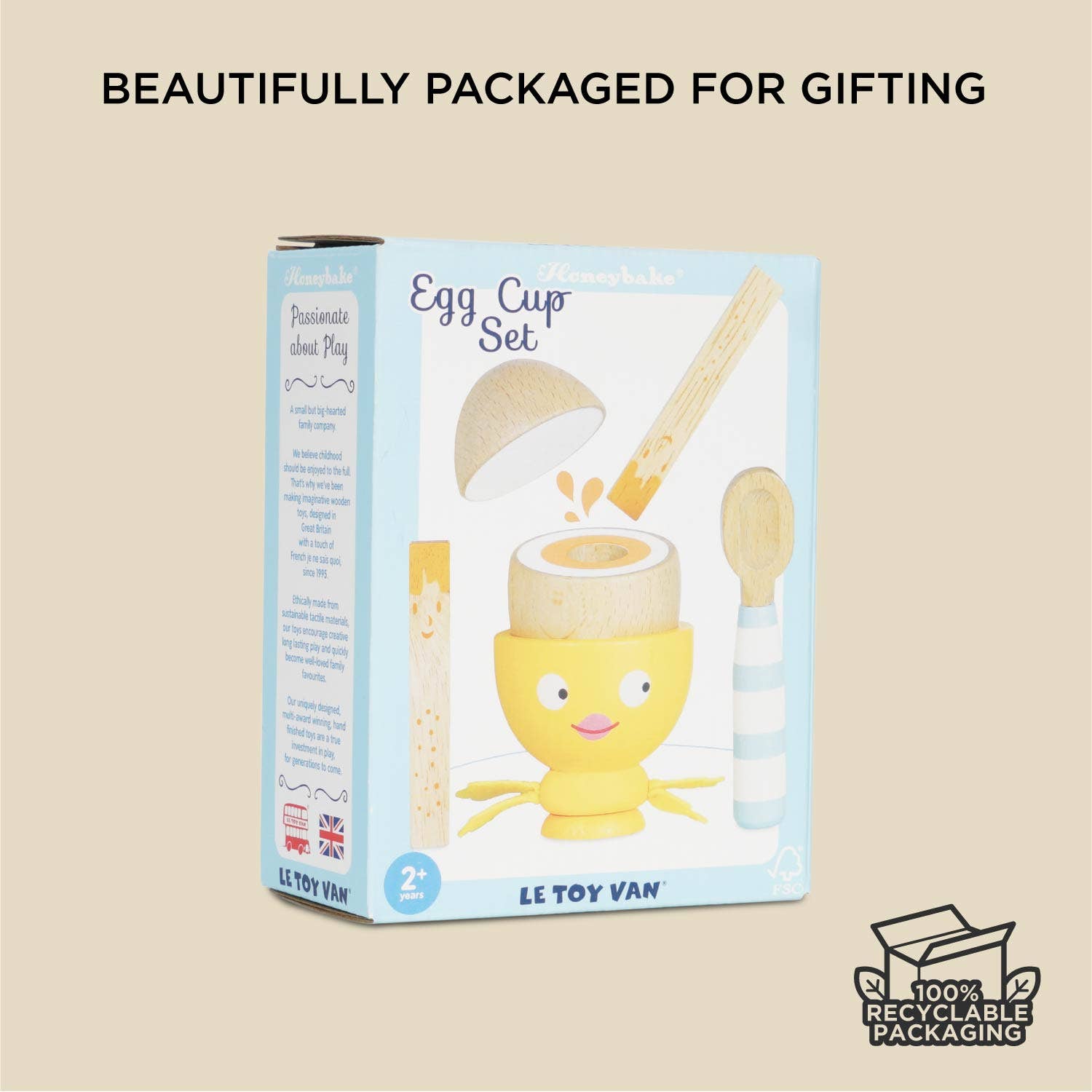 Wooden Egg Cup & Soldiers