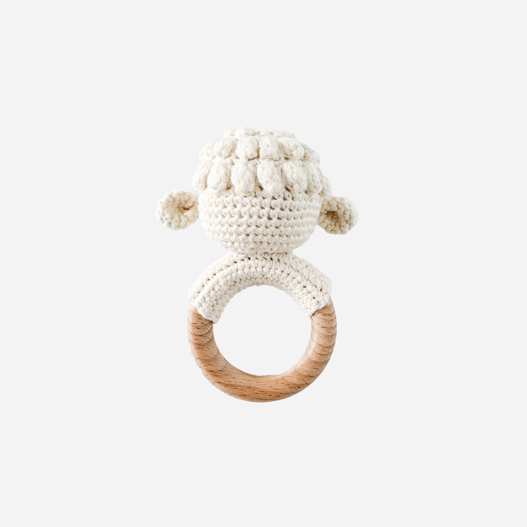 Teether Lamb Crochet Rattle