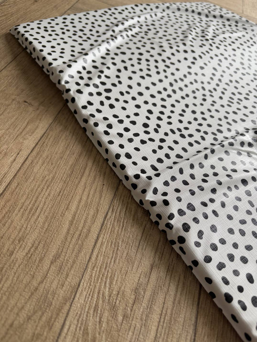 Travel Baby Changing Mat | Black Spotty Print | Handmade UK