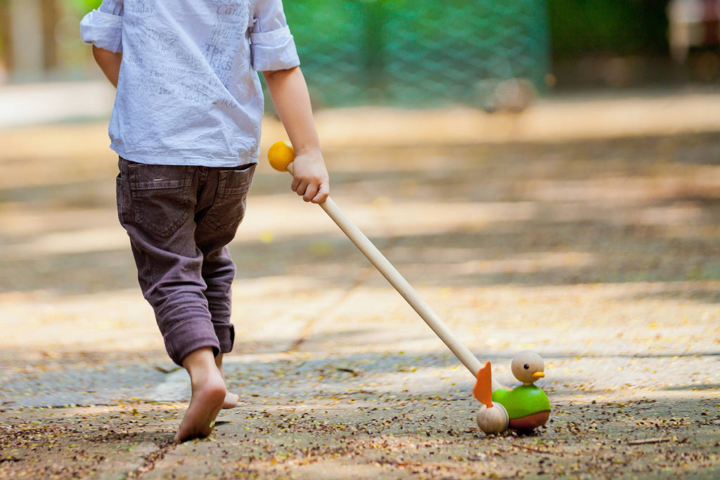 Push-Along Duck Wooden Toy PlanToys