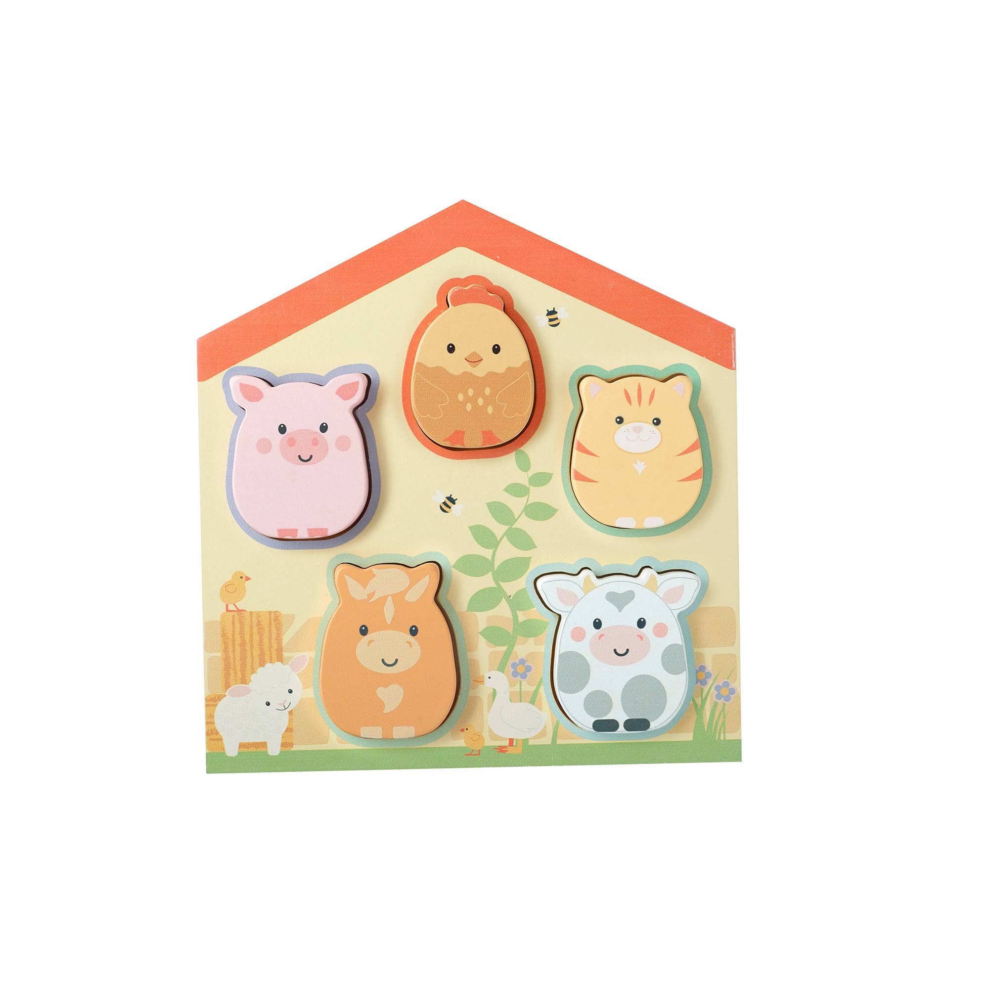 Farmyard Wooden Barn Shape Puzzle