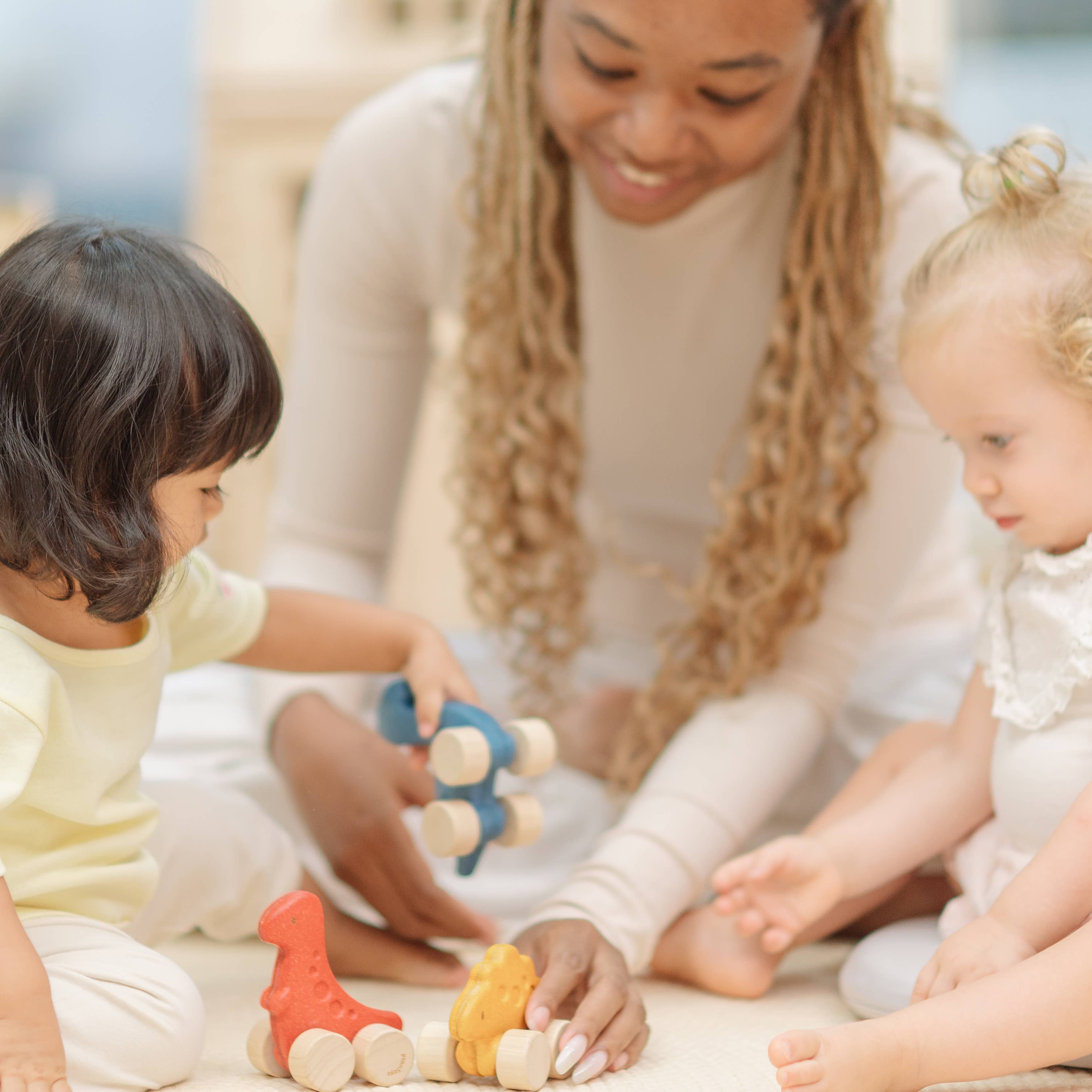 PlanToys Diplo Dino Car Push Along Wooden Toy