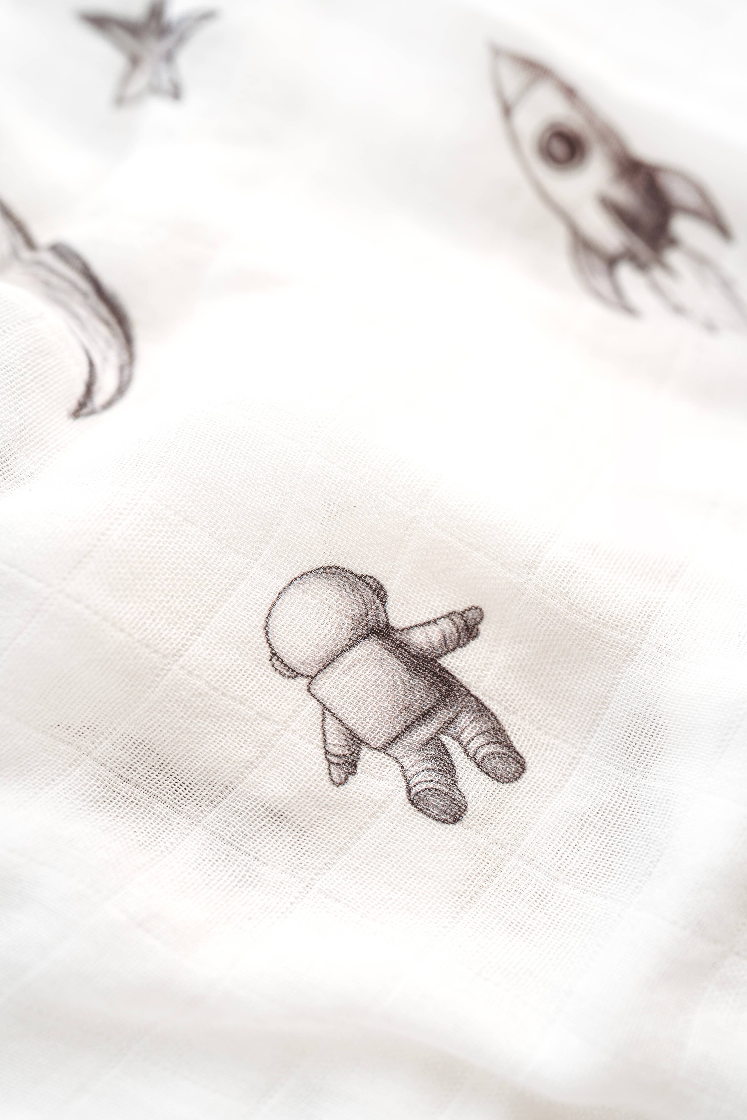 Planet of dreams/ Space/moon/stars Muslin blanket