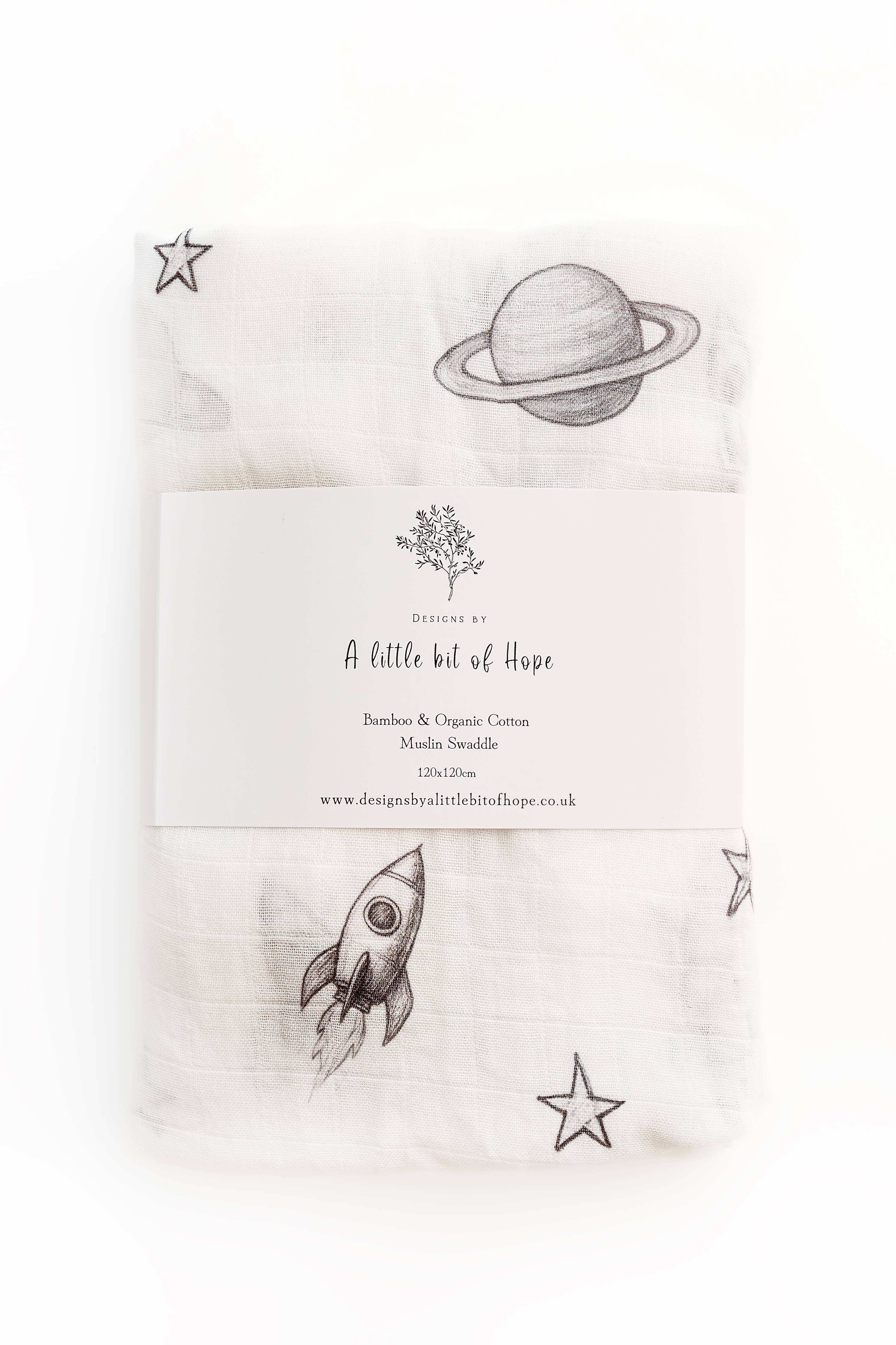 Planet of dreams/ Space/moon/stars Muslin blanket