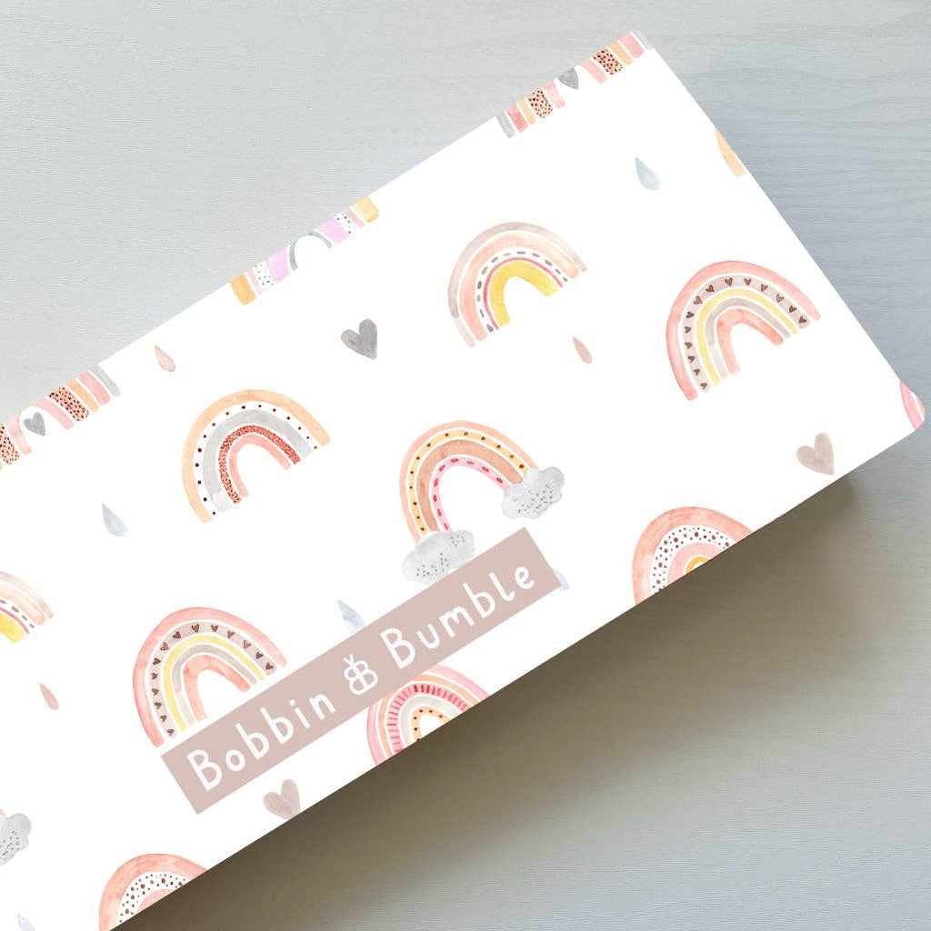 Travel Baby Changing Mat | Pink Daisy Print | Handmade UK