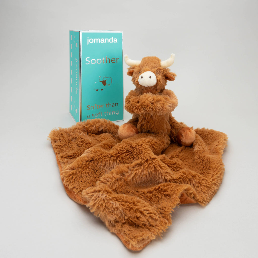 Highland Cow Baby Soft Toy Soother Comforter 29cm