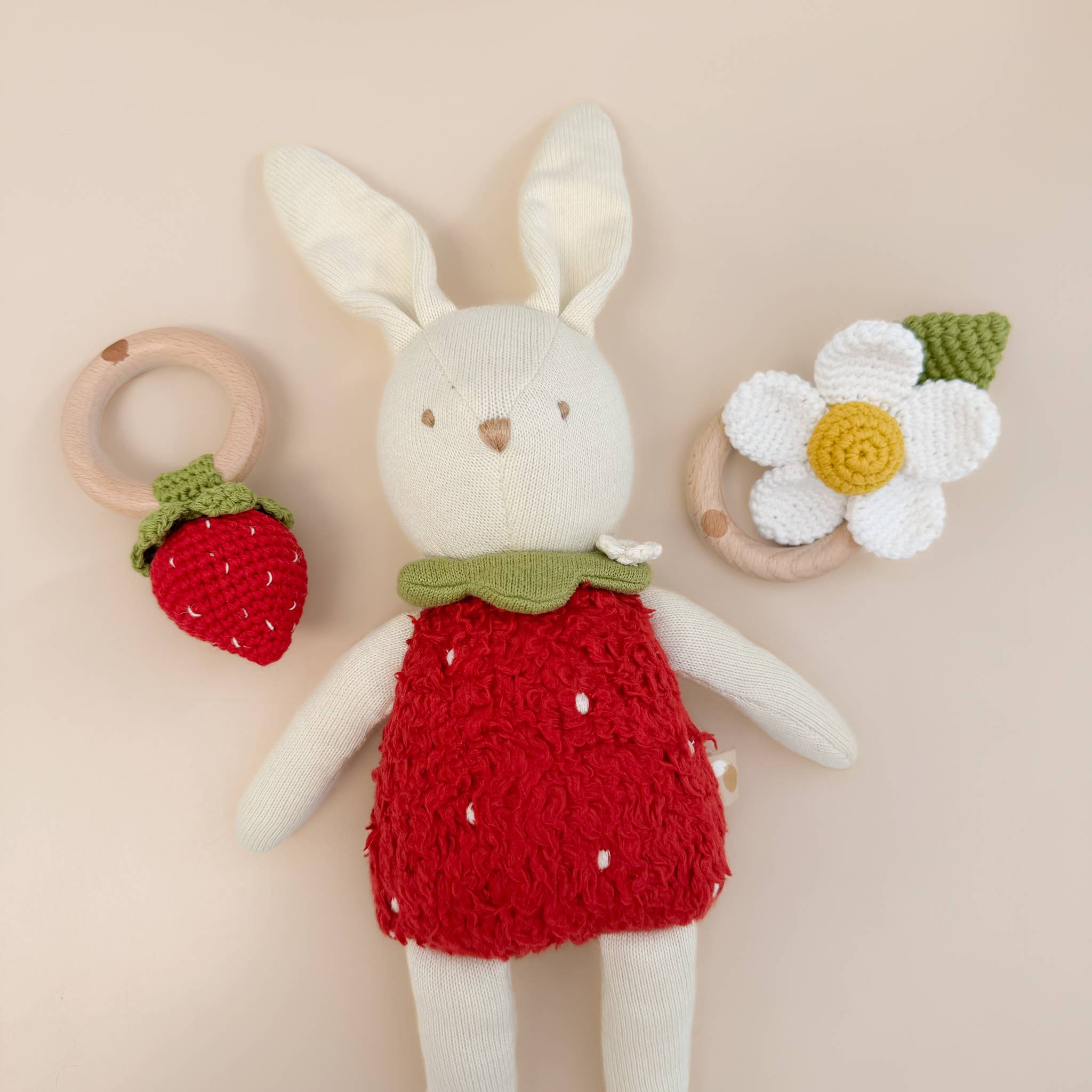 Strawberry Crochet Rattle