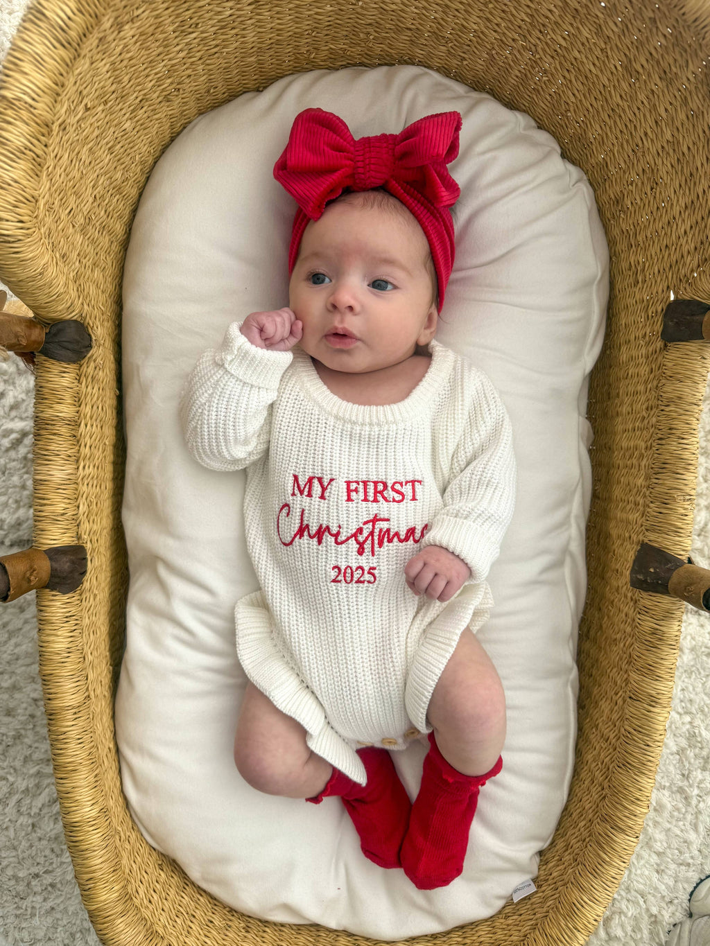 FRILL LEG ROMPER MY FIRST CHRISTMAS 2025: 3-6M