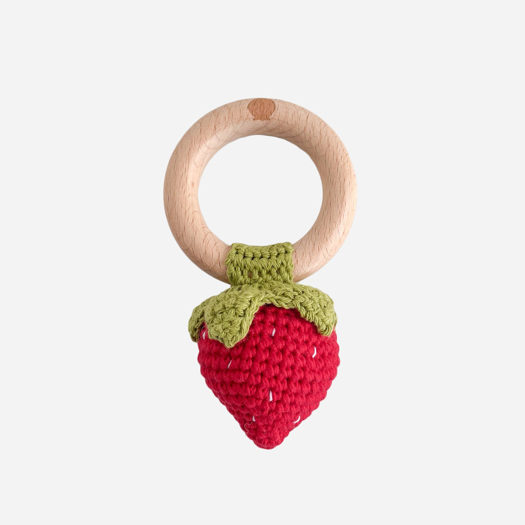Strawberry Crochet Rattle