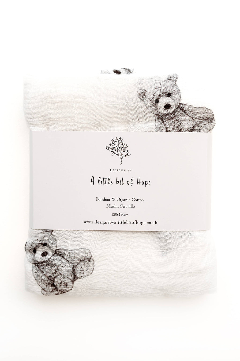 Teddy Bear Muslin blanket