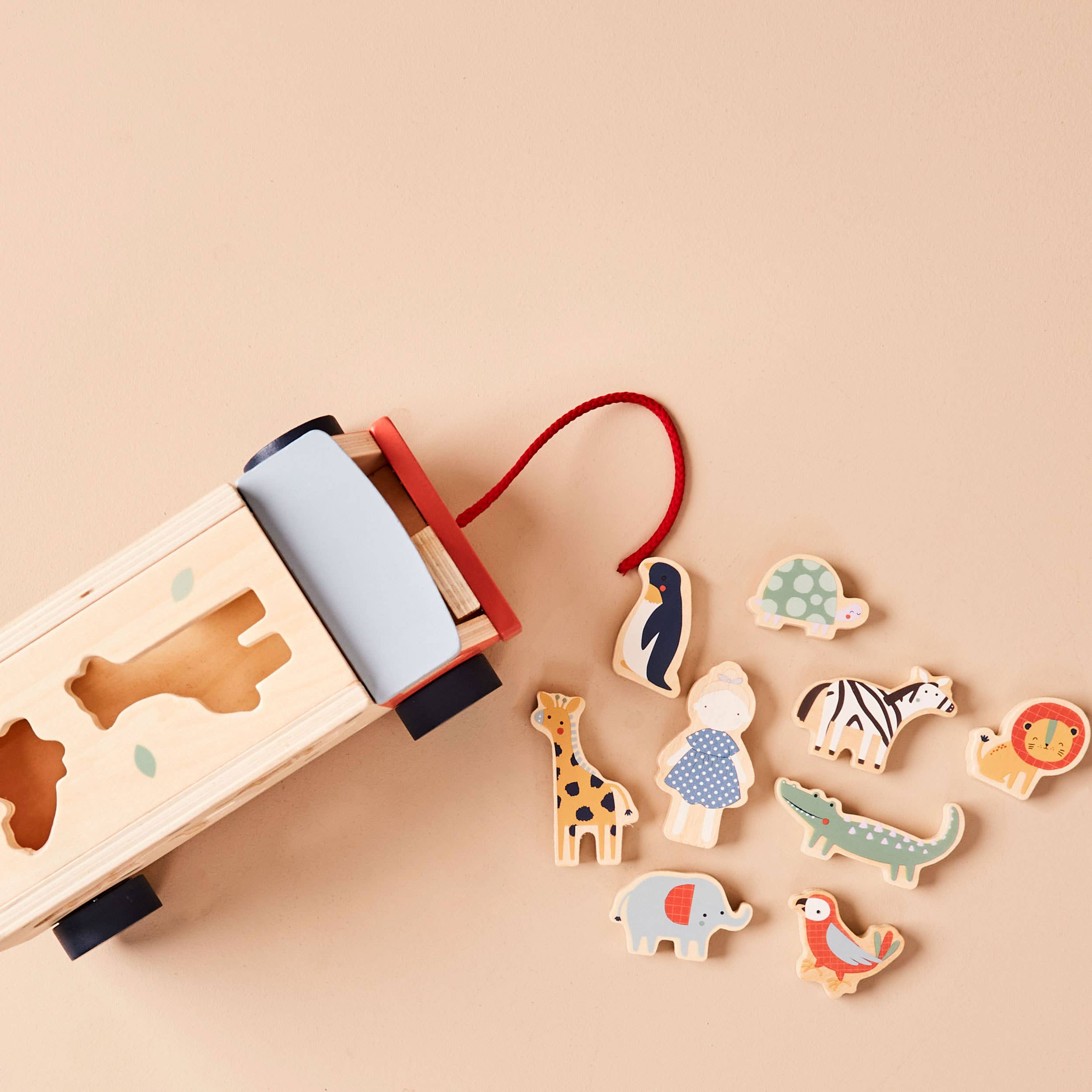 Just Bee Kids Wooden Safari Jeep Shape Sorter Toy FSC®