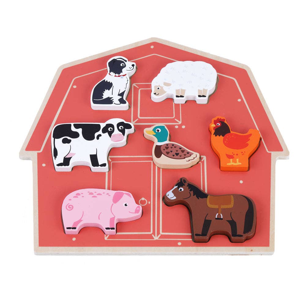 JUMINI Farm - Chunky Barn Shaped Puzzle