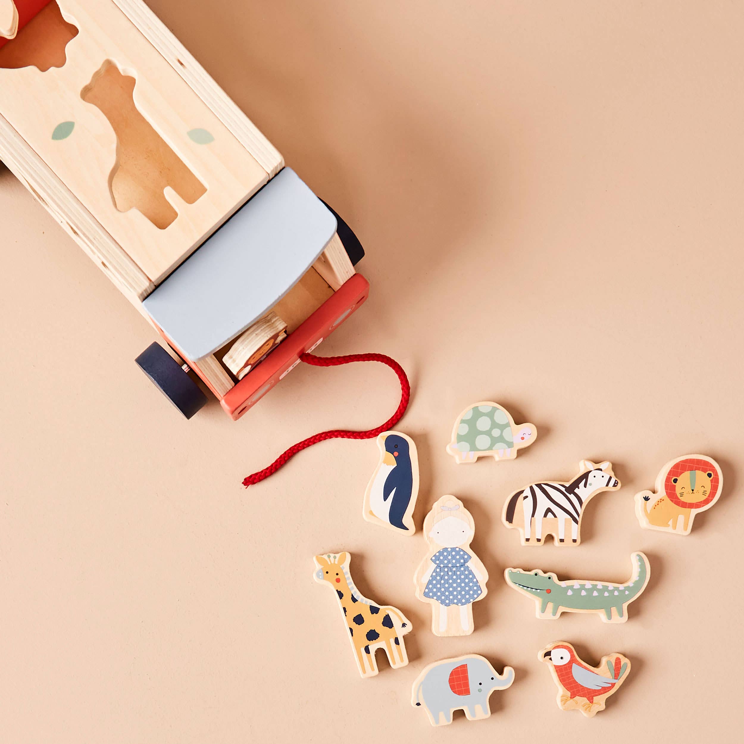 Just Bee Kids Wooden Safari Jeep Shape Sorter Toy FSC®