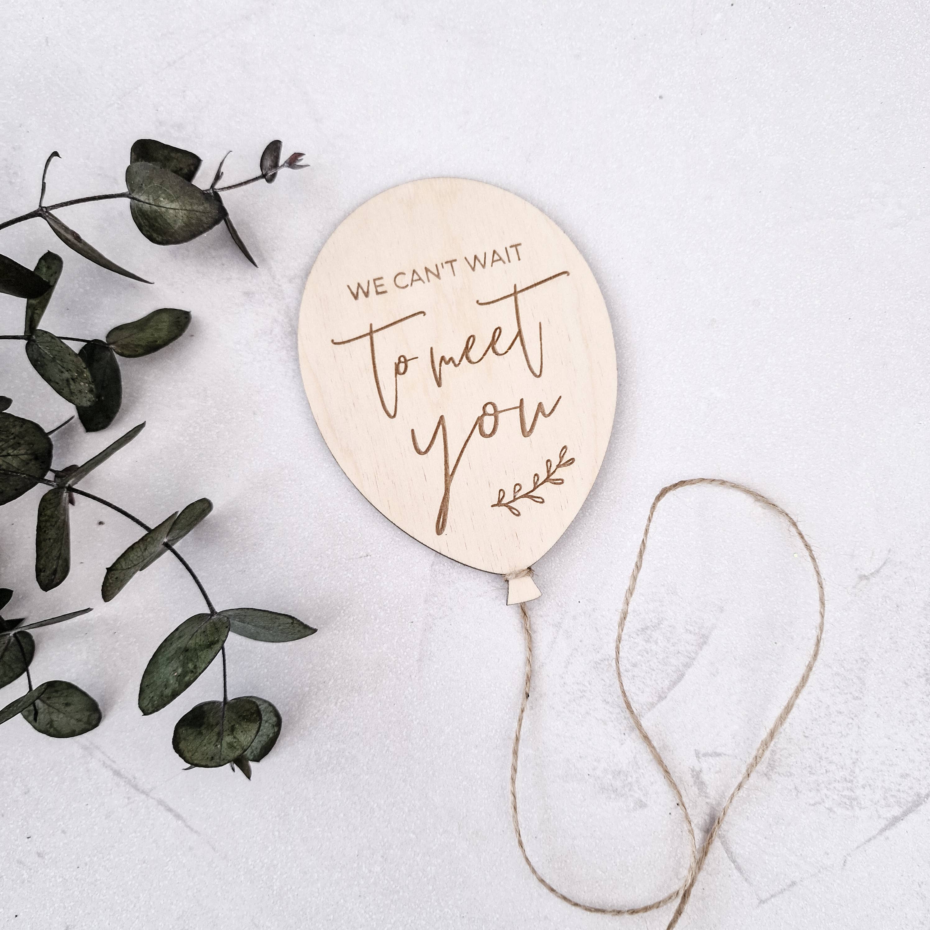 We can't wait to meet you - Baby Announcement Plaque: Loose