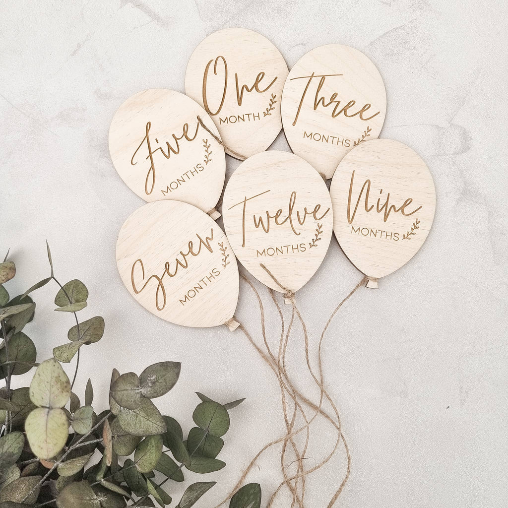 Balloon Baby Milestone Cards | TilleyTree