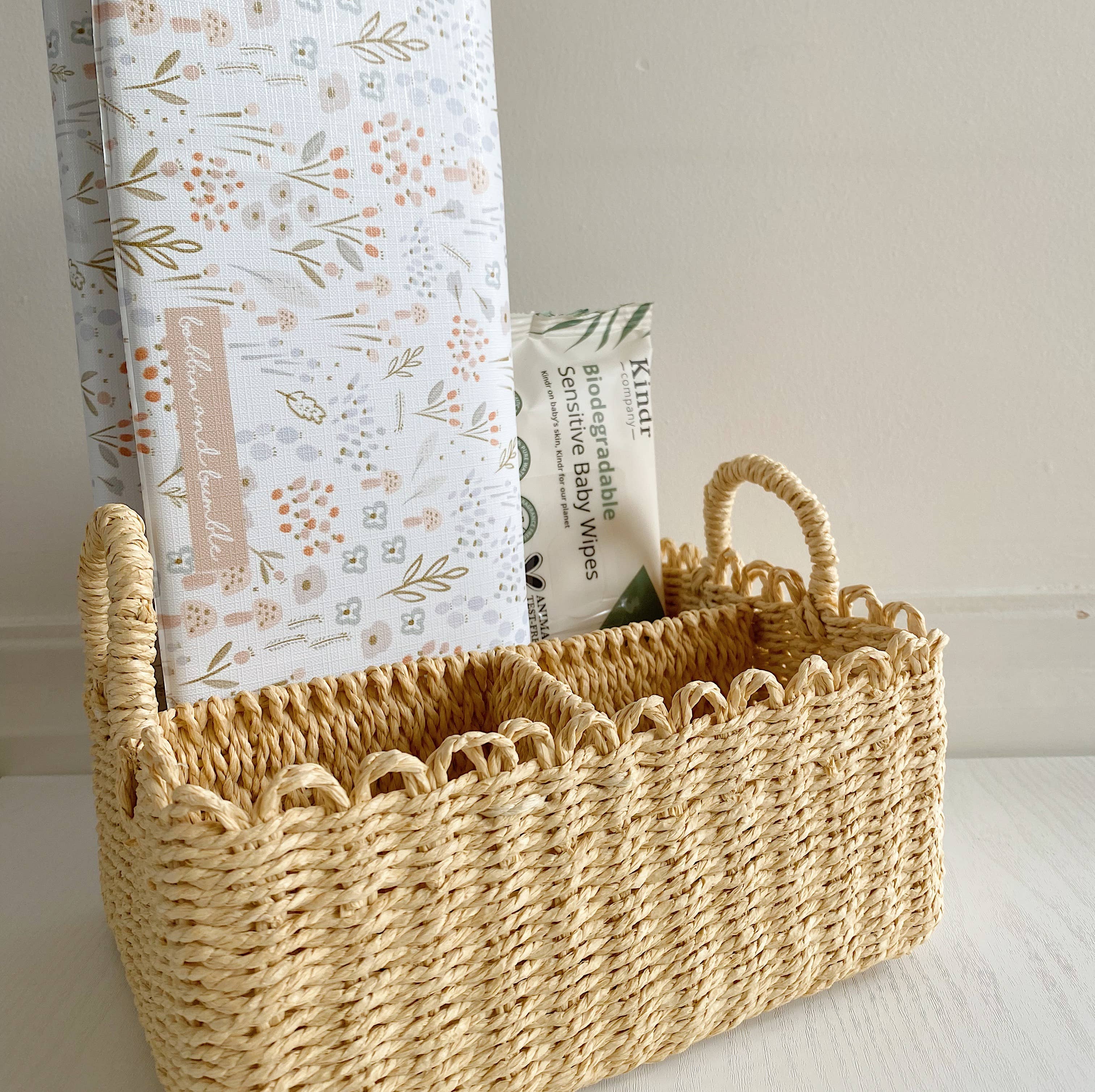 Travel Baby Changing Mat | Woodland Floral Print | Handmade