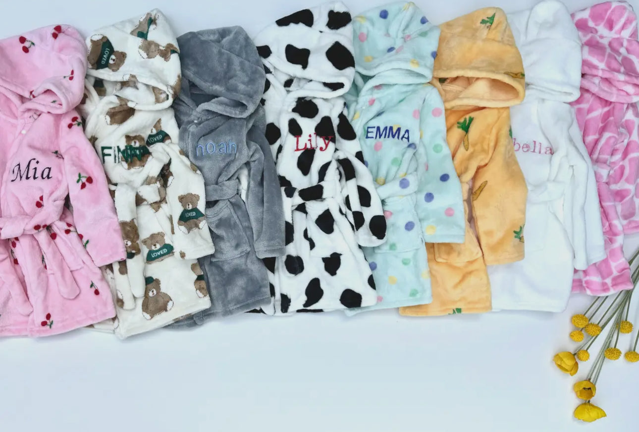 Embroidered Baby Robe