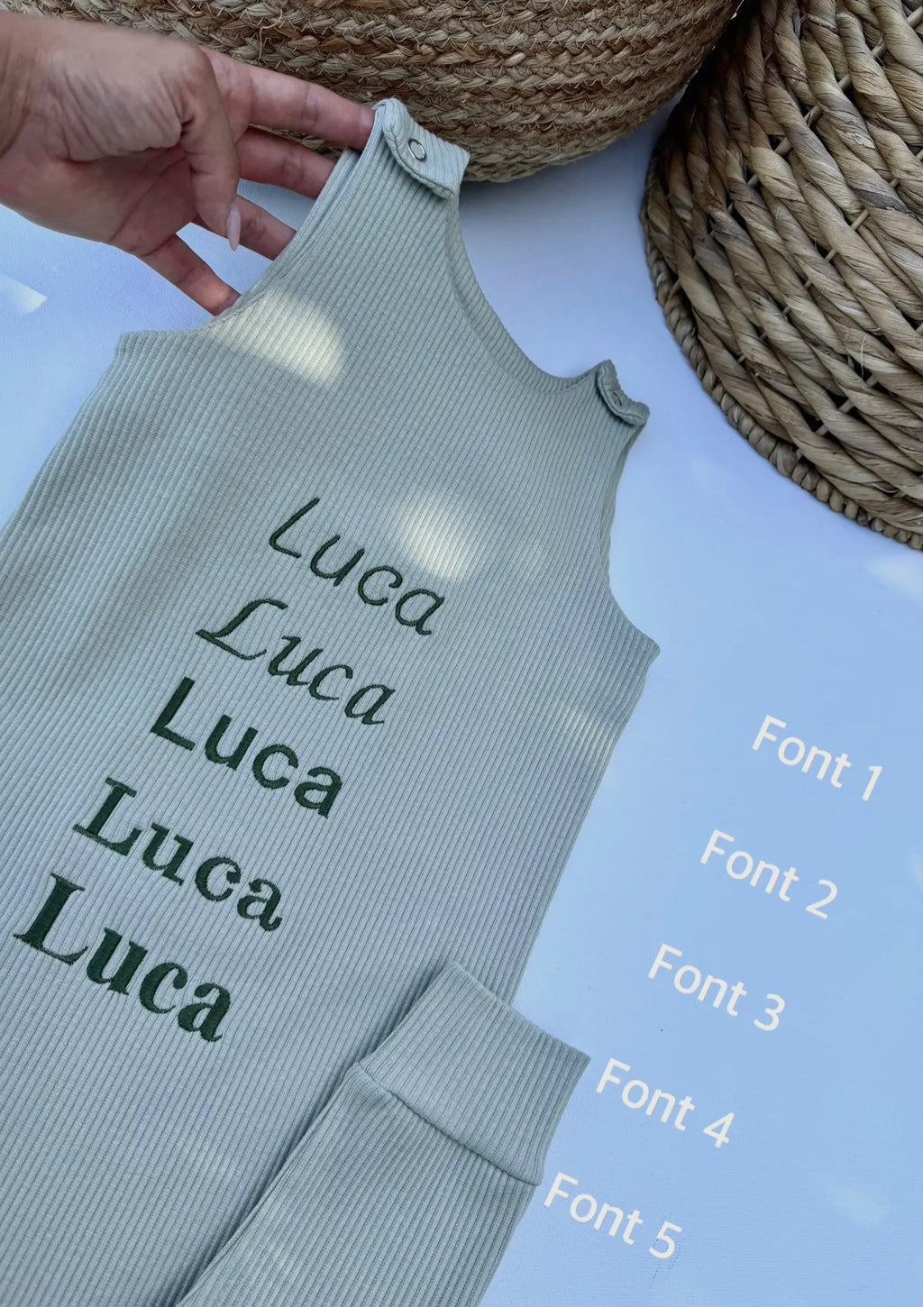 Personalised Embroidered Sleepsuit