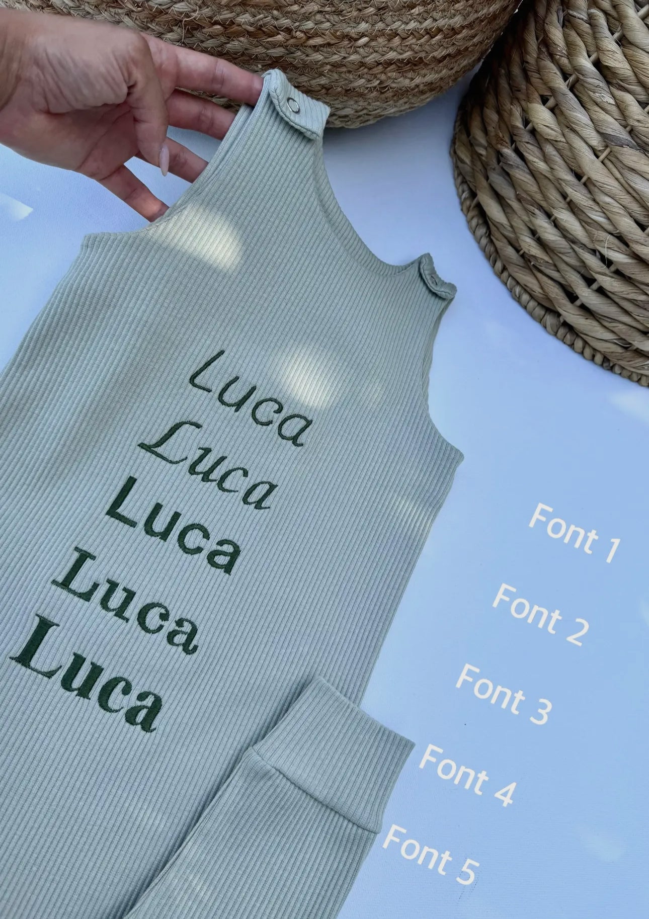 Personalised Embroidered Sleepsuit