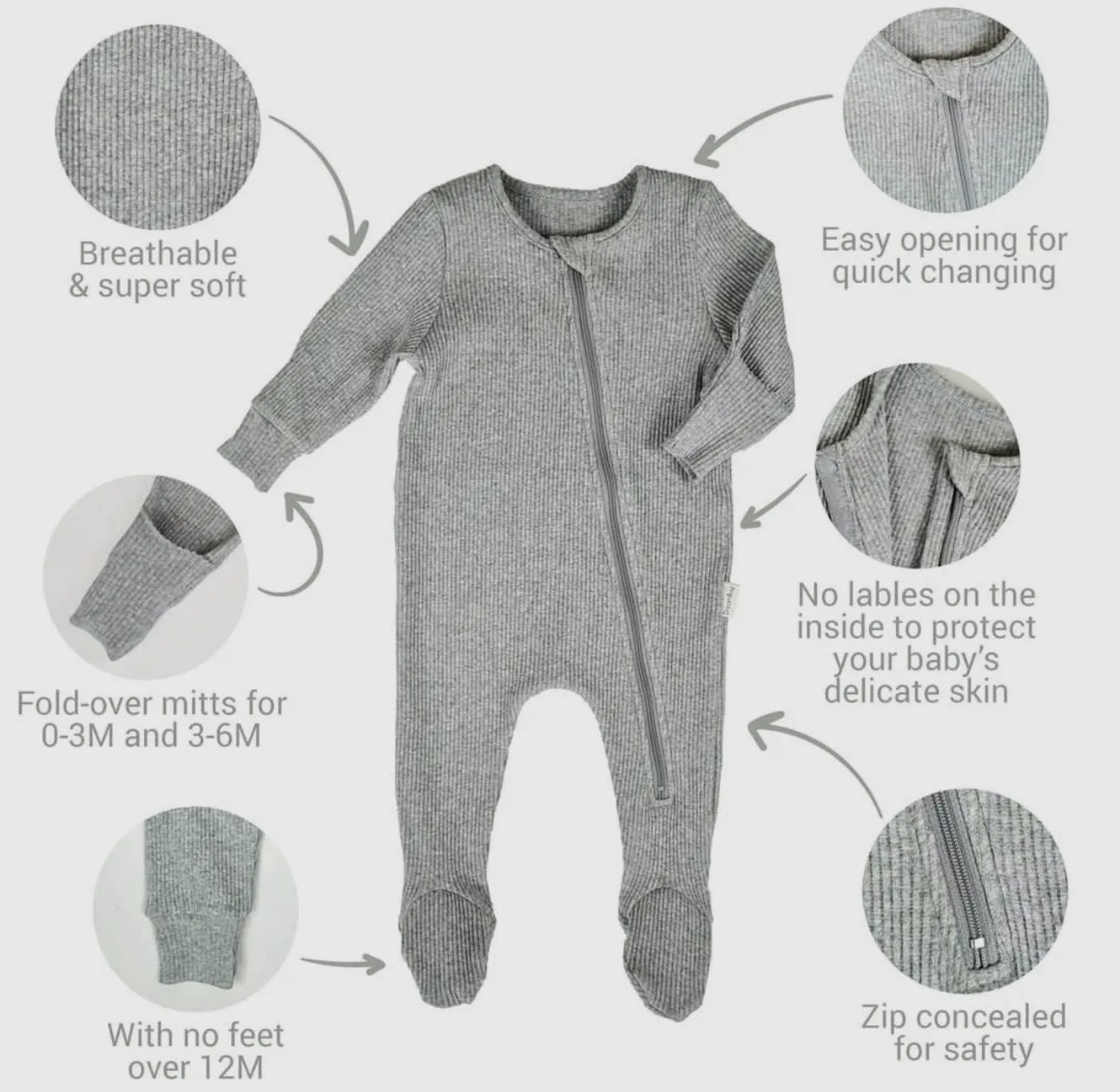 Animal Embroidered Sleepsuit