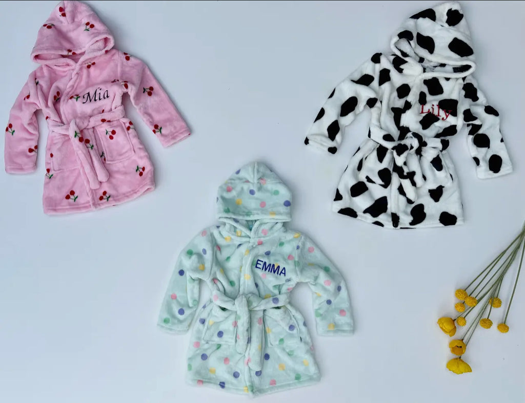 Embroidered Baby Robe