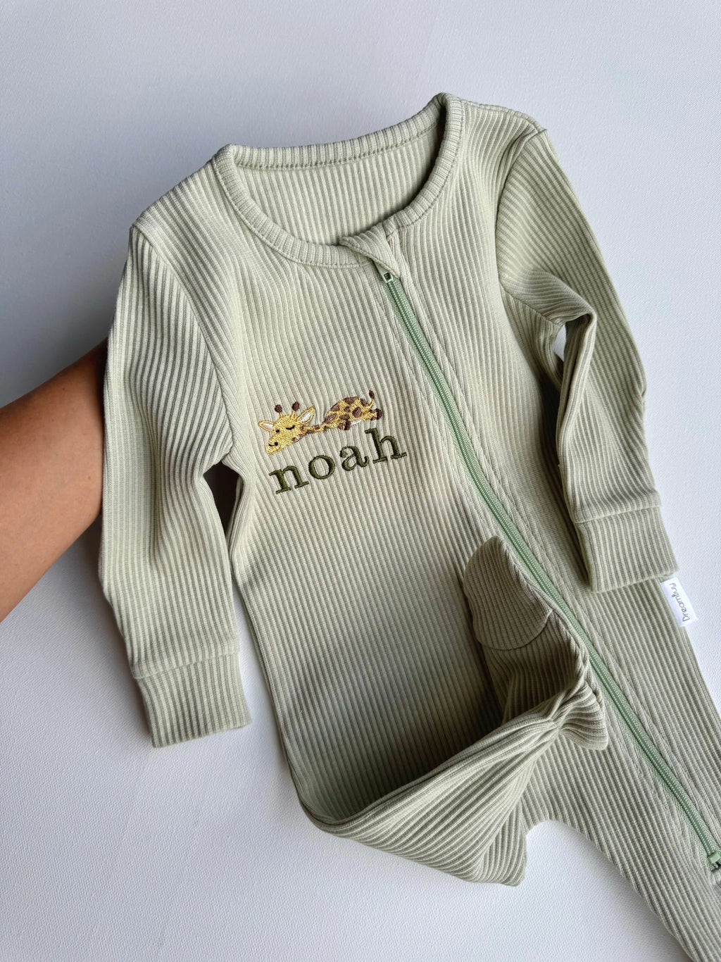 Animal Embroidered Sleepsuit