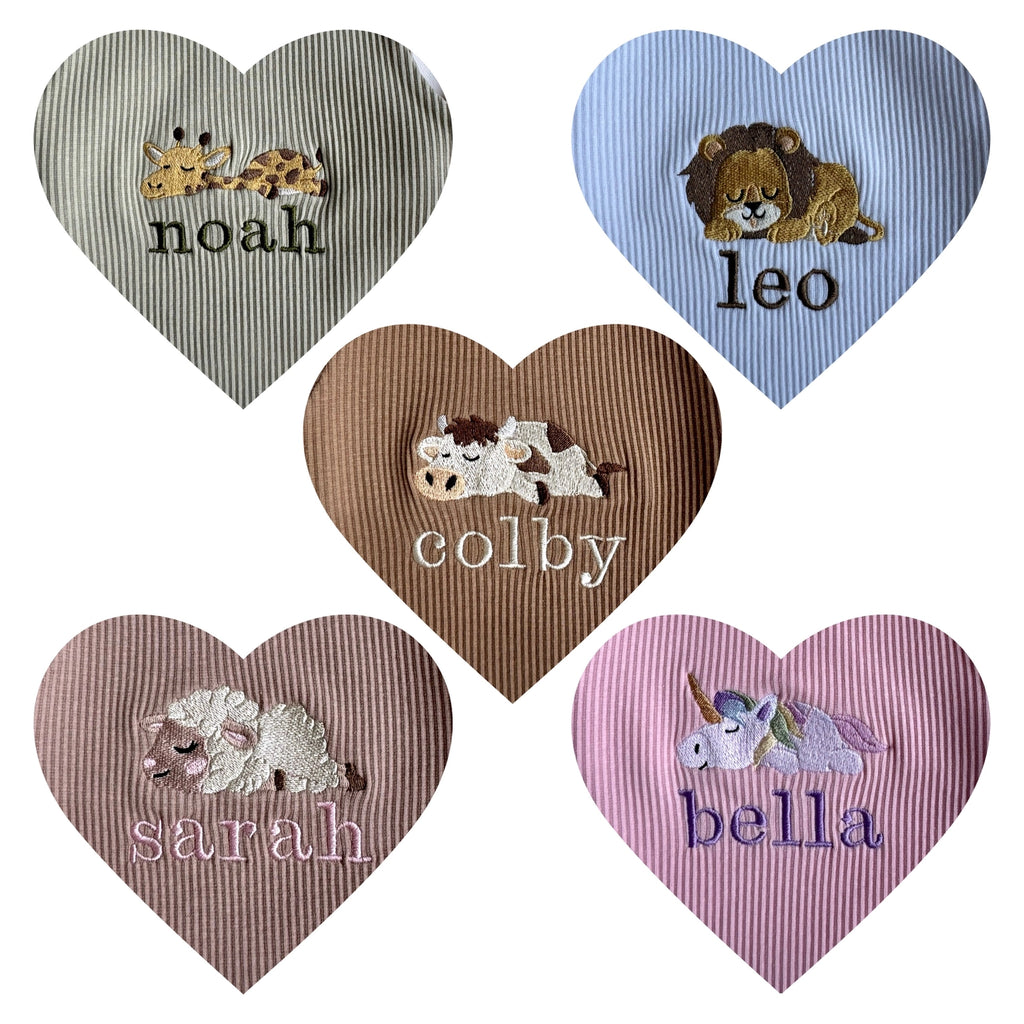 Animal Embroidered Sleepsuit