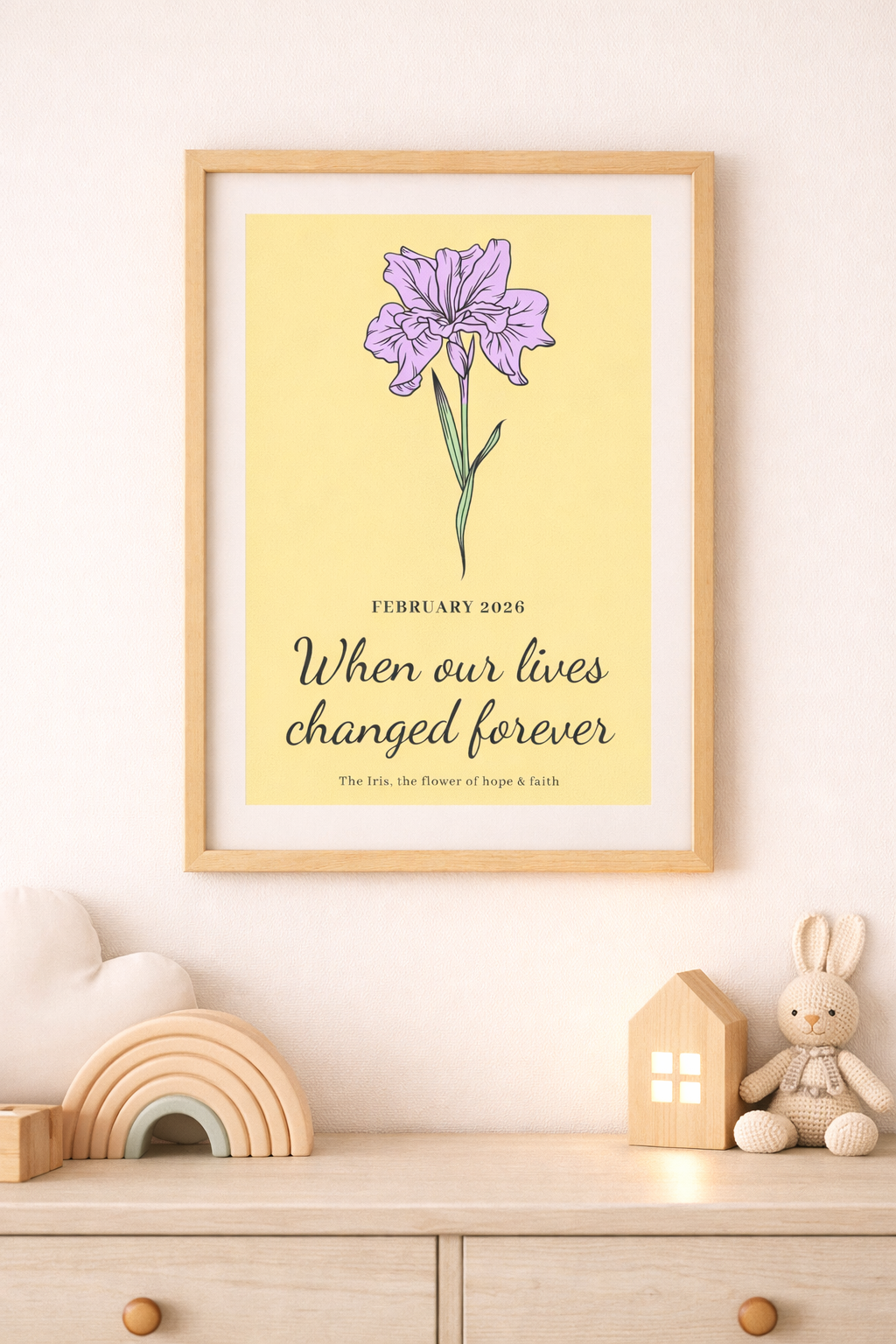 February Birth Flower Print