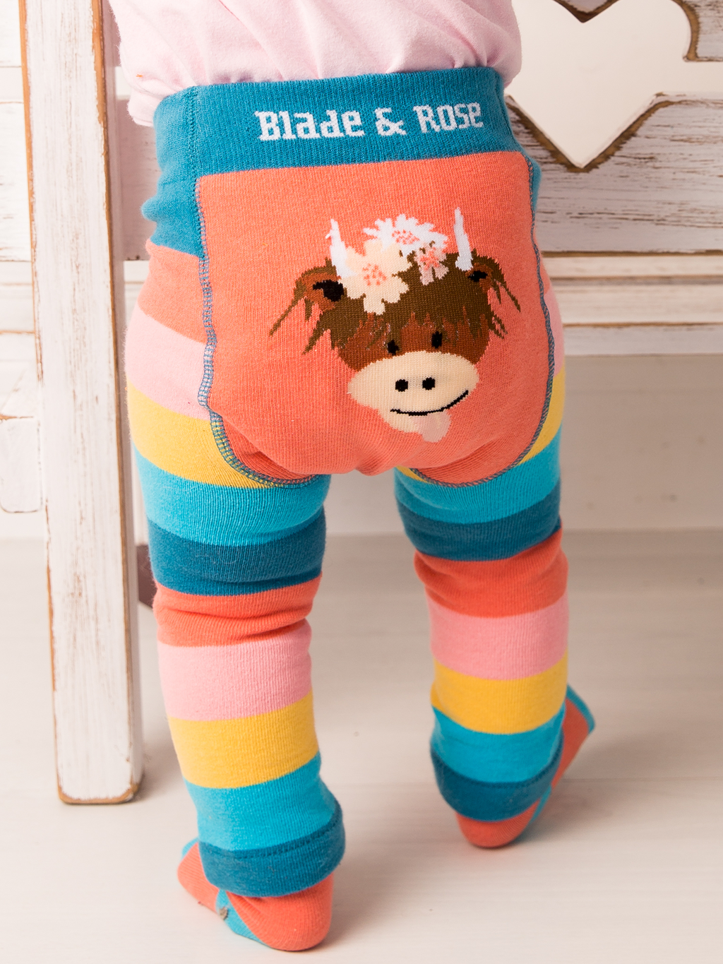 Bonnie Highland Cow Leggings: 06-12 Months