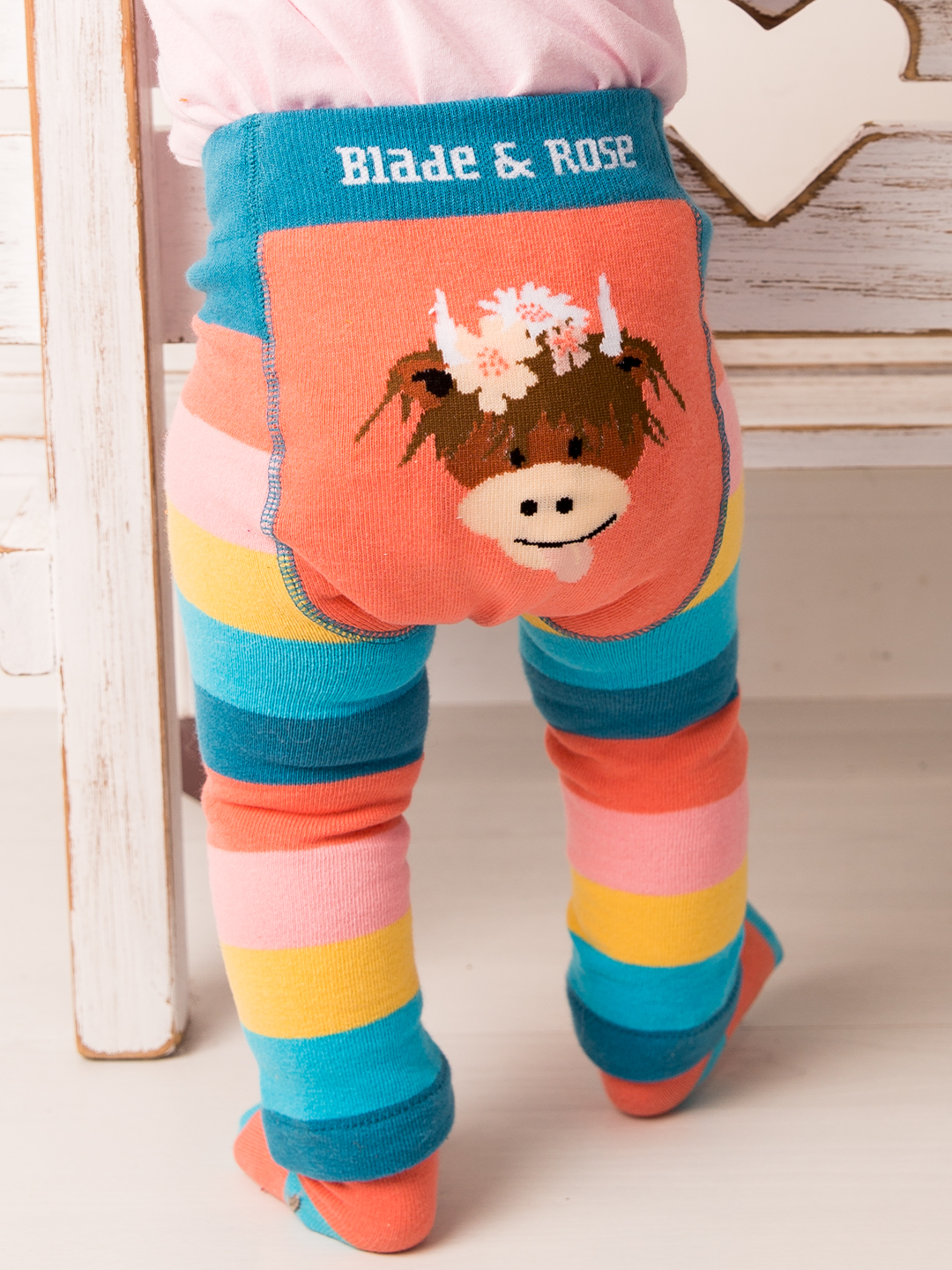 Bonnie Highland Cow Leggings: 06-12 Months