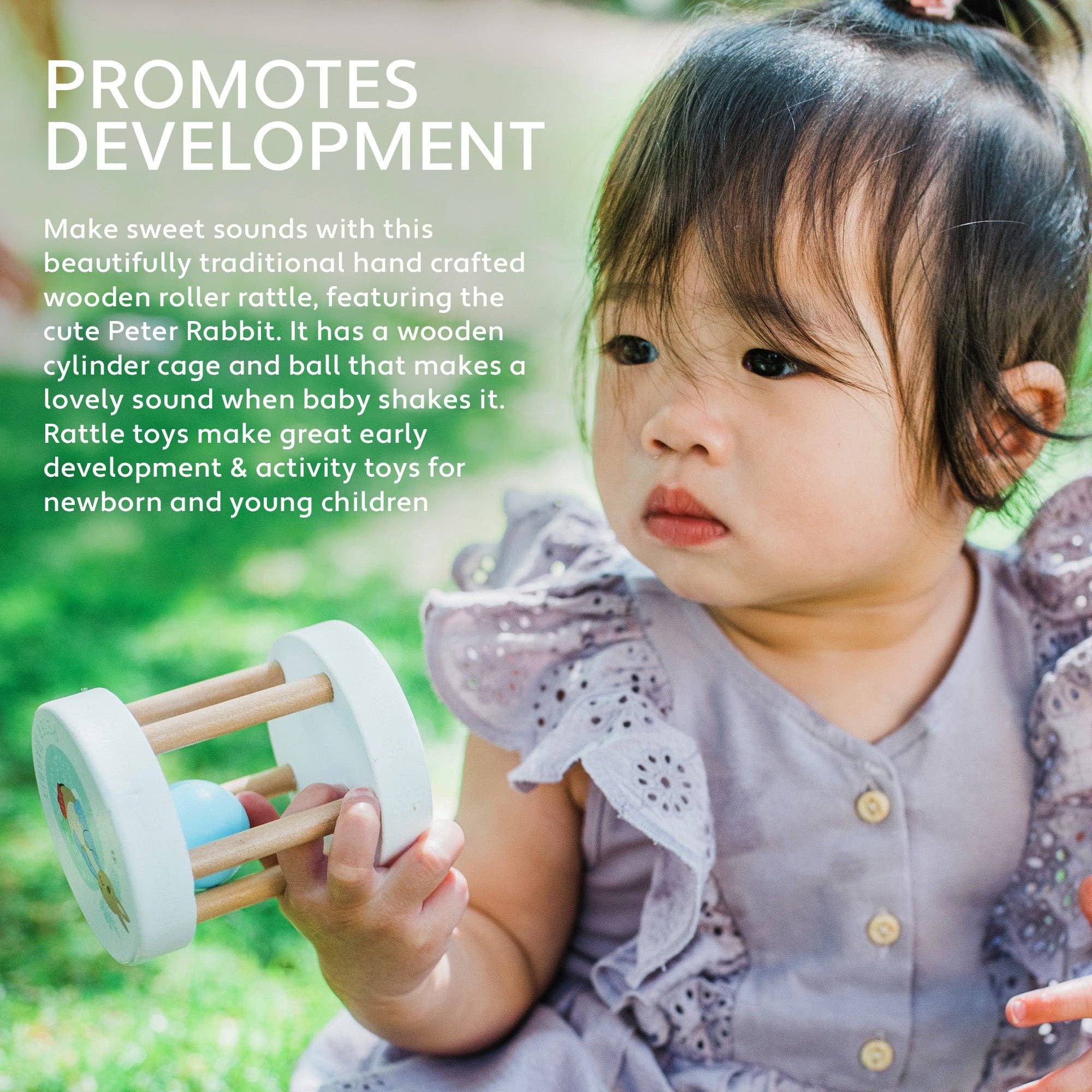 Peter Rabbit™ Wooden Roller Rattle