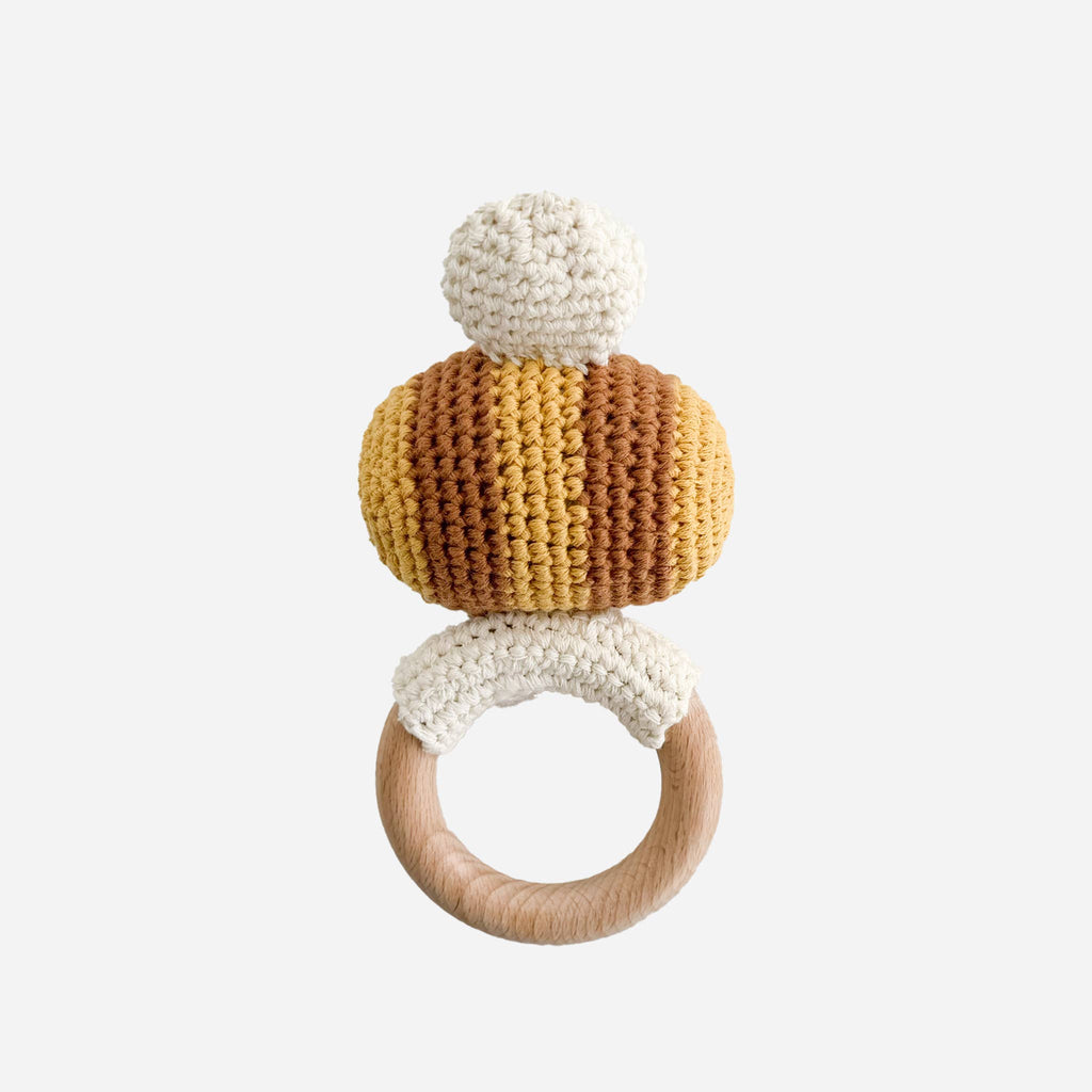 Teether Bee Crochet Rattle