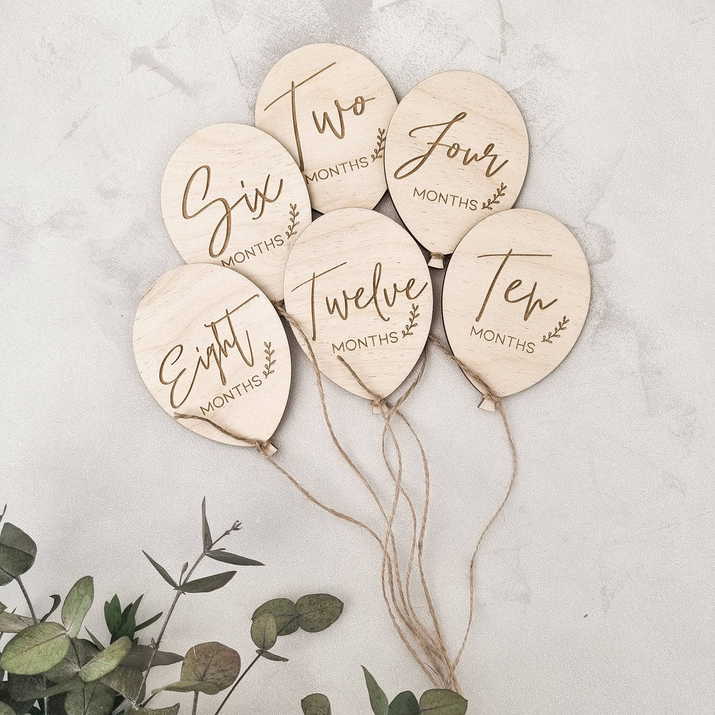 Balloon Baby Milestone Cards | TilleyTree