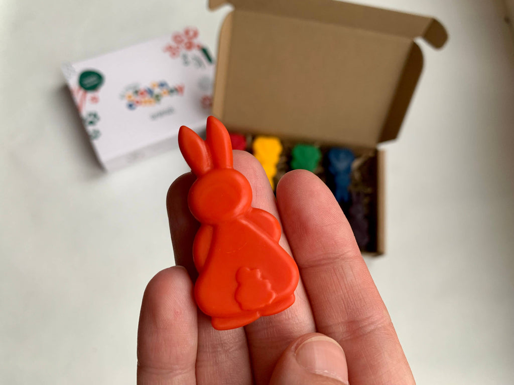Bunnies Set of 8 Vegan Crayons