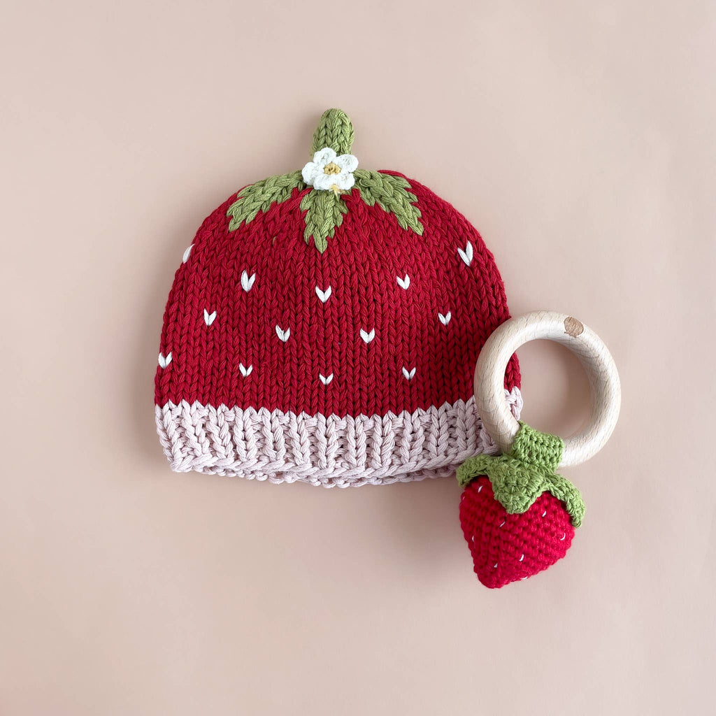 Strawberry Crochet Rattle
