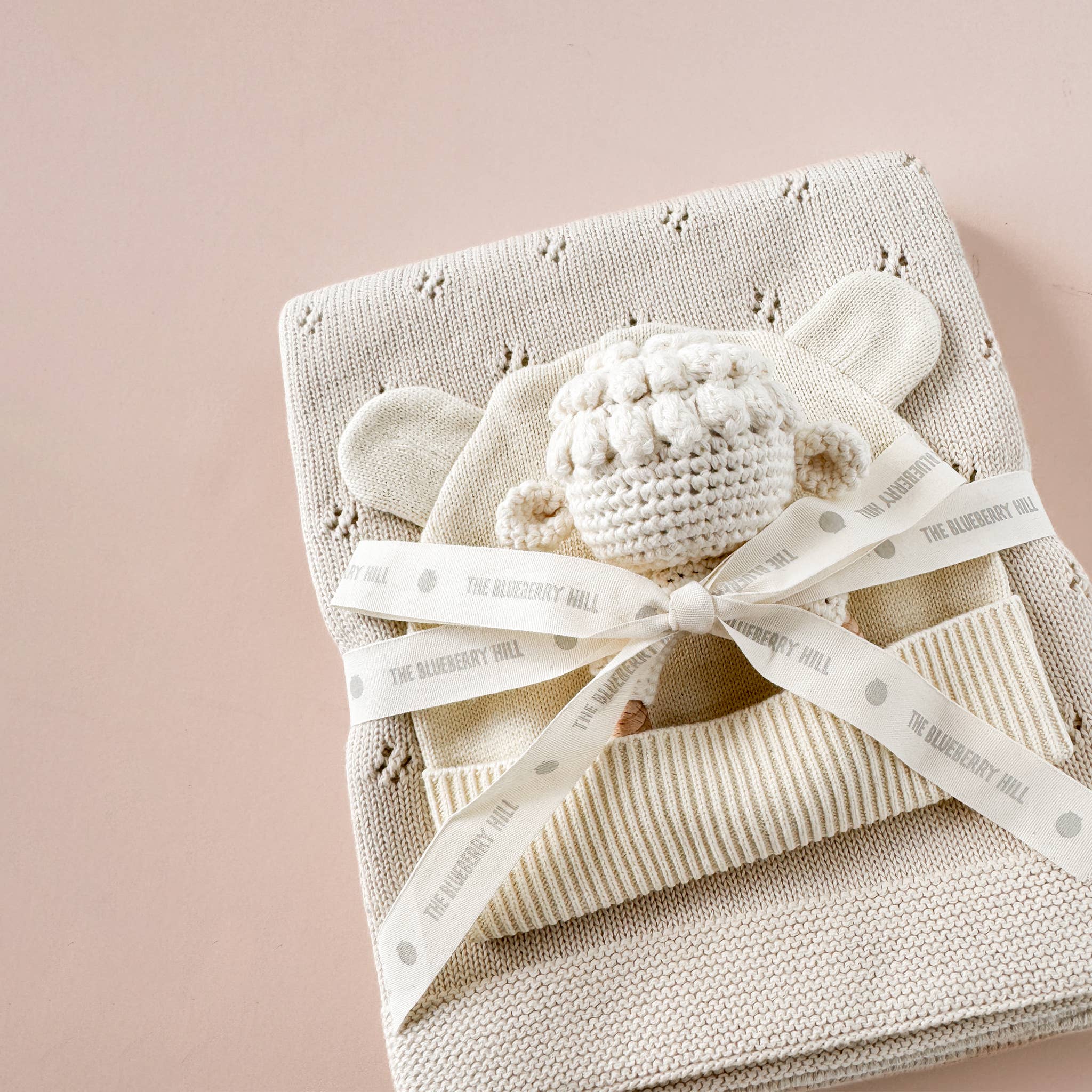 Teether Lamb Crochet Rattle