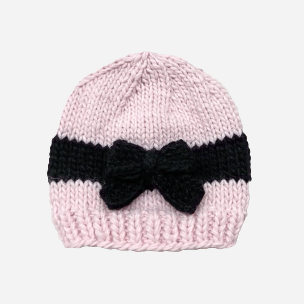 Bow Hat Baby Pink 6-24M