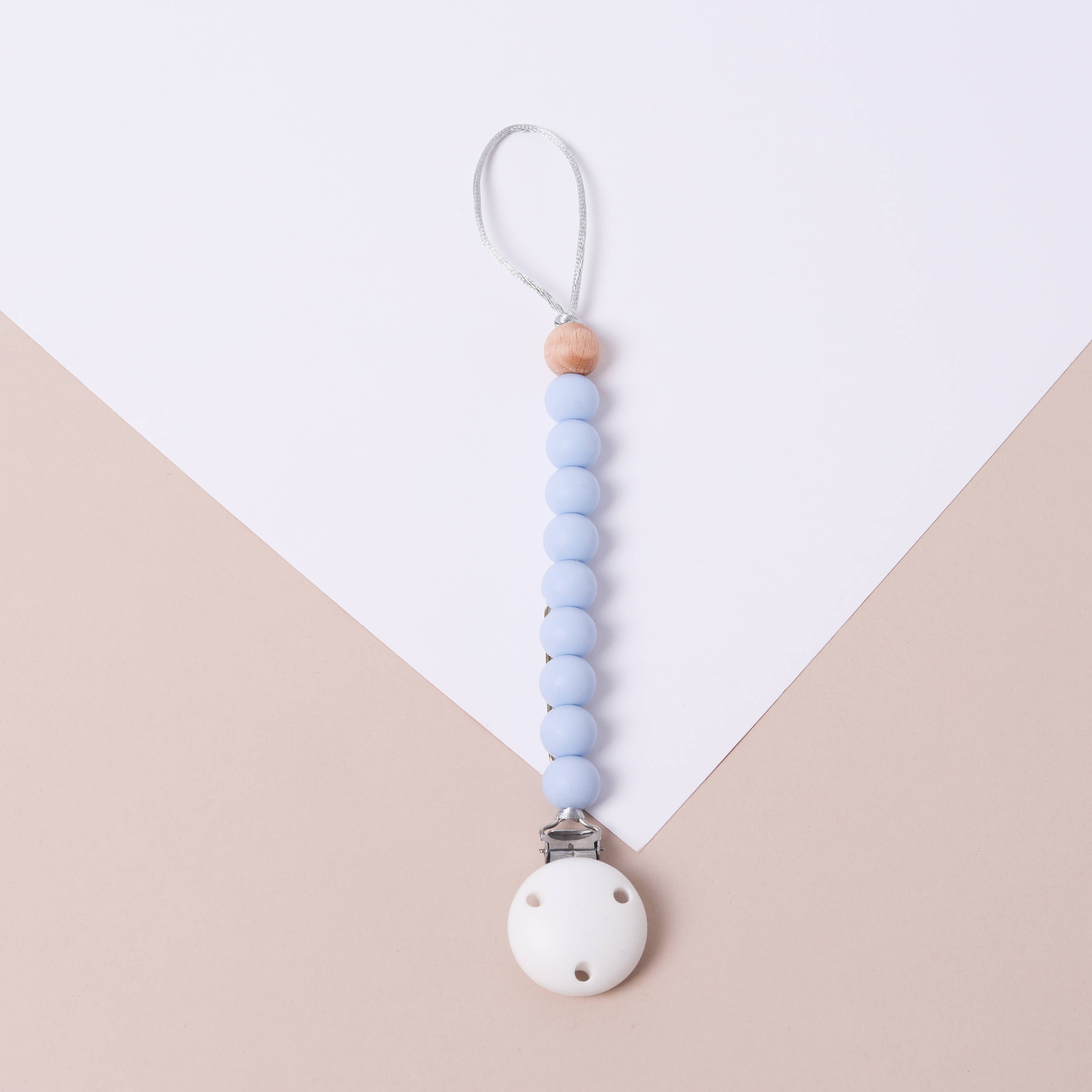 Baby Blue Silicone Dummy Clip