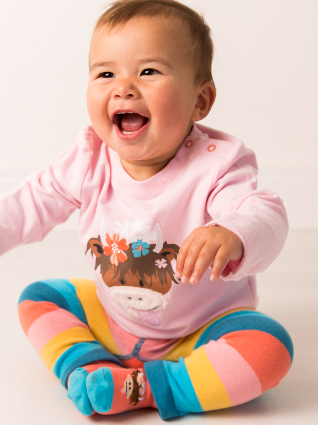 Bonnie Highland Cow Leggings: 06-12 Months