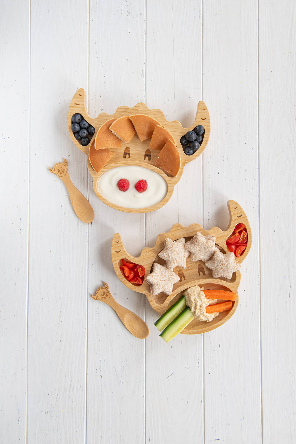 Baby Coo  - Highland Cow Bamboo Suction Plate & Gift Box