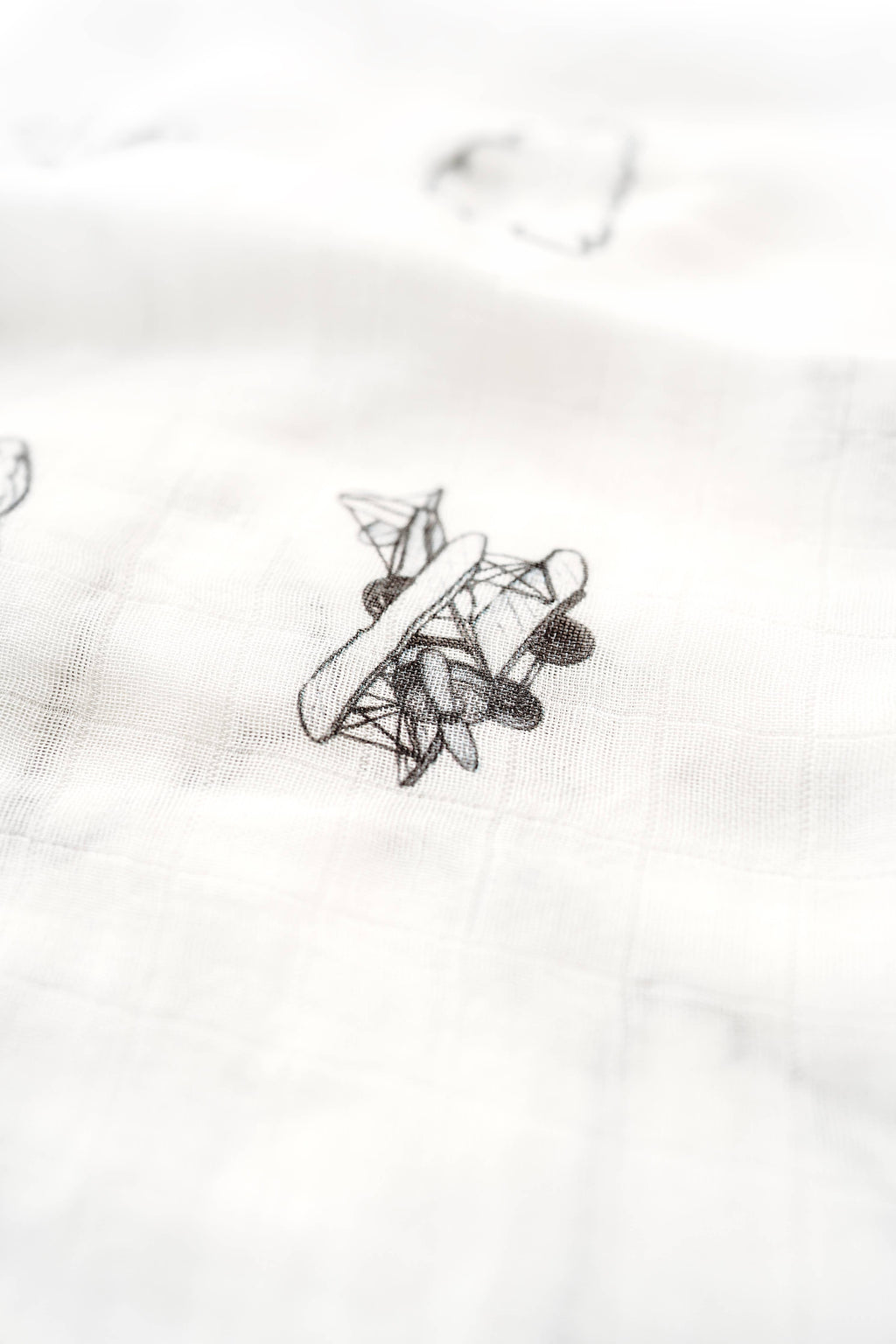 Up in the clouds - Airplane & clouds muslin blanket