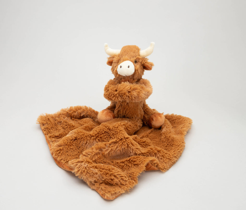 Highland Cow Baby Soft Toy Soother Comforter 29cm